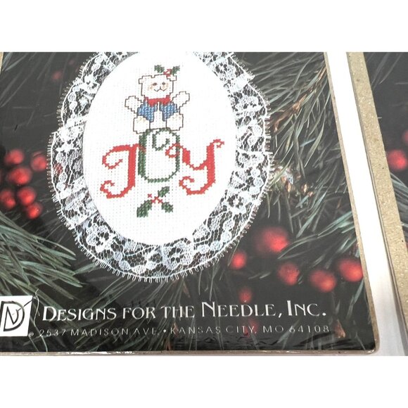 3 Designs For The Needle Lace Ornament Cross Stitch Kits - Picture 5 of 7